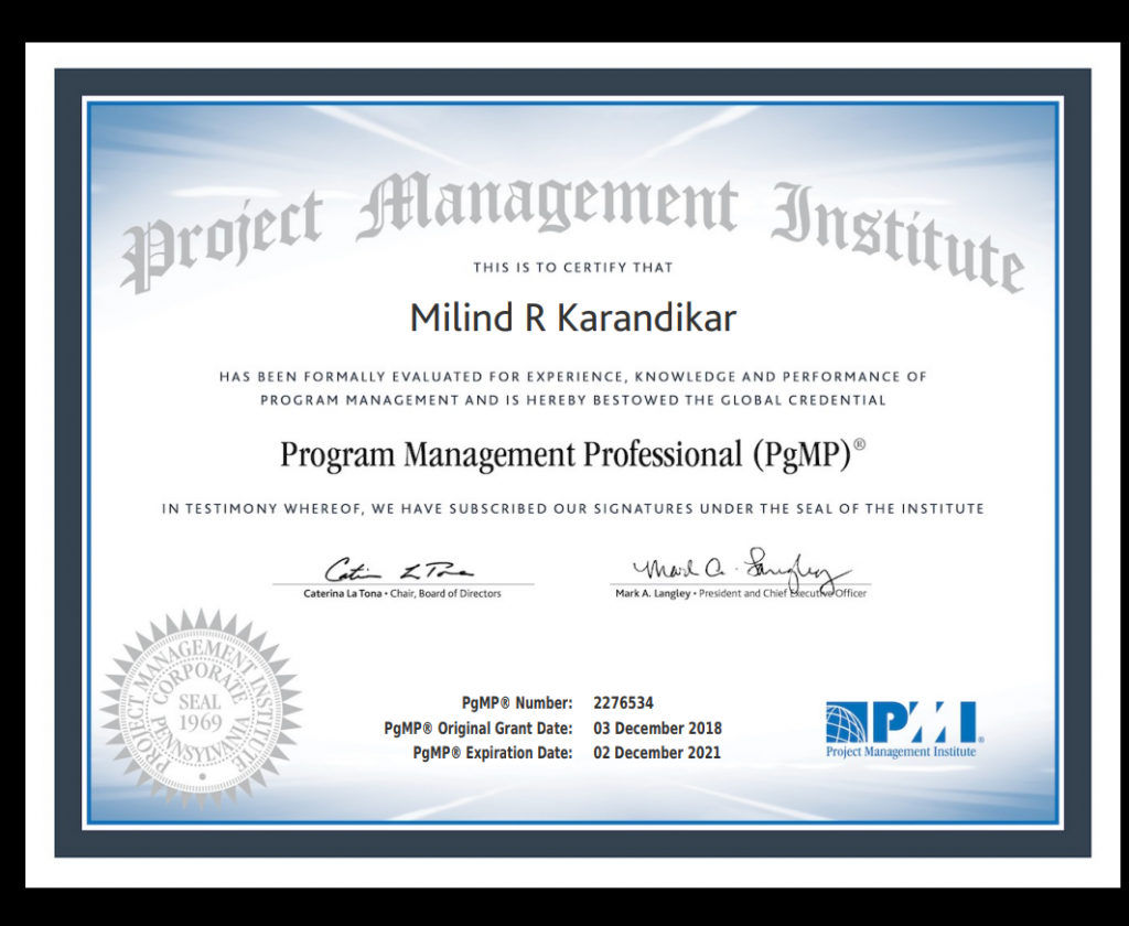 My PgMP Certification Exam Journey